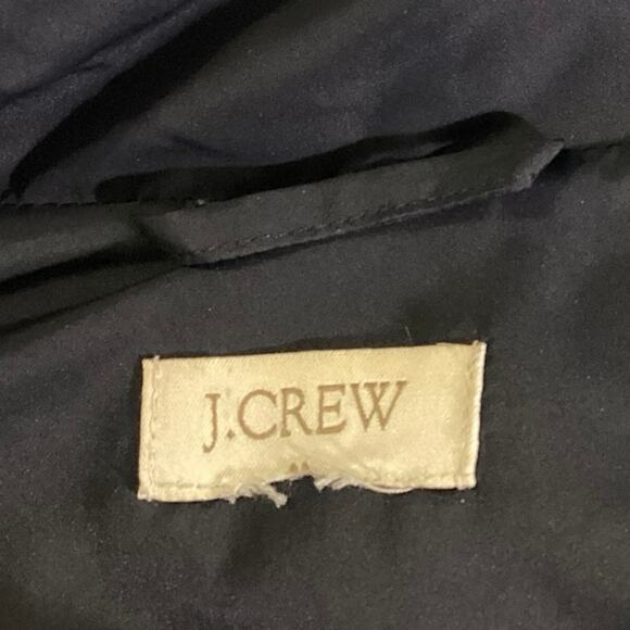 J.Crew Women's Blue Down Fill Quilted High Neck Sleeveless Vest Puffer Jacket M - Picture 3 of 3